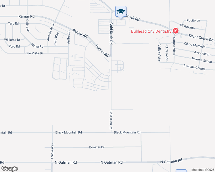 map of restaurants, bars, coffee shops, grocery stores, and more near 2000 Ramar Road in Bullhead City