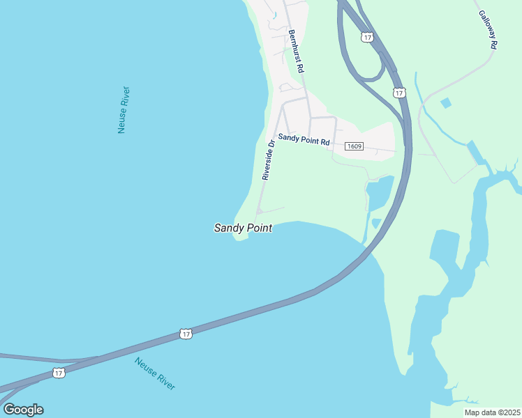 map of restaurants, bars, coffee shops, grocery stores, and more near 104 Bayside Drive in New Bern