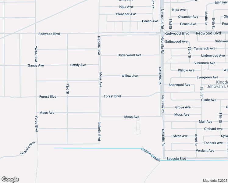 map of restaurants, bars, coffee shops, grocery stores, and more near Forest Boulevard in California City