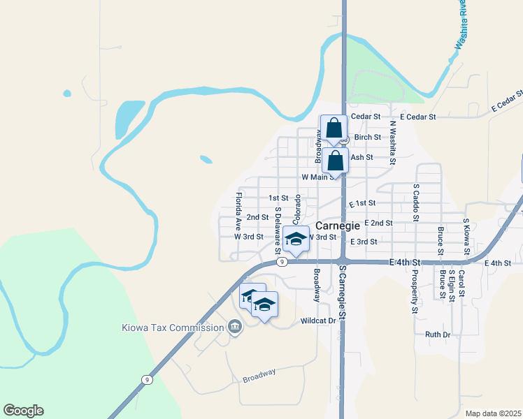 map of restaurants, bars, coffee shops, grocery stores, and more near 113 South Erie Avenue in Carnegie