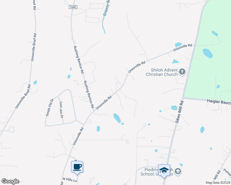 map of restaurants, bars, coffee shops, grocery stores, and more near 5714 Unionville Road in Unionville