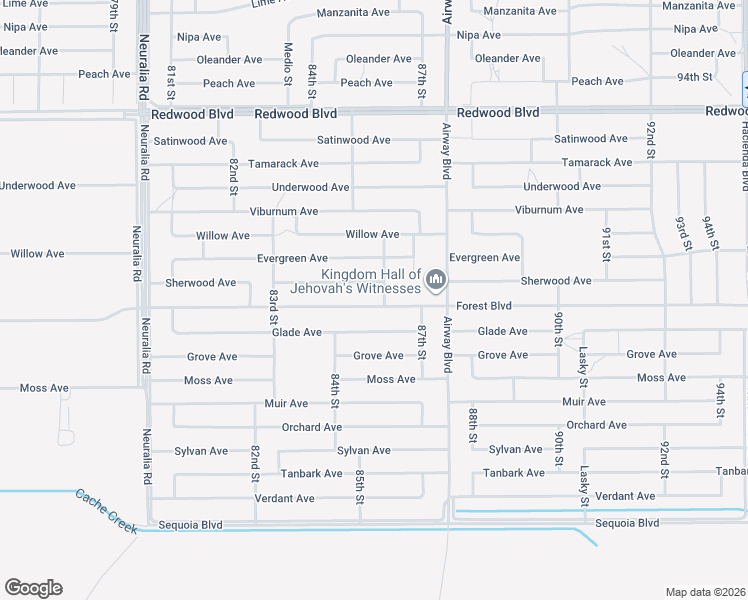 map of restaurants, bars, coffee shops, grocery stores, and more near Forest Boulevard in California City