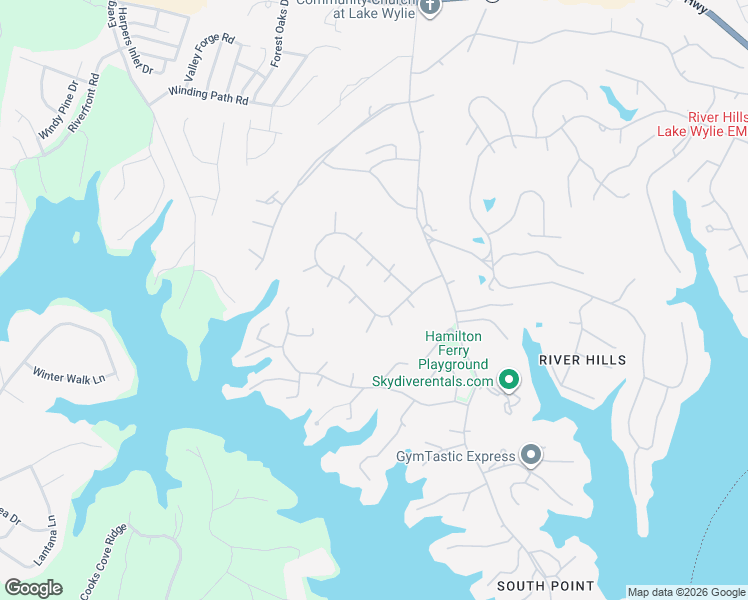 map of restaurants, bars, coffee shops, grocery stores, and more near 45 Fairway Ridge in Clover
