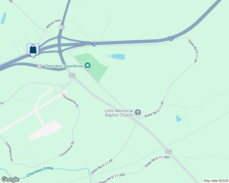 map of restaurants, bars, coffee shops, grocery stores, and more near 255-349 Speedway Road in Gaffney