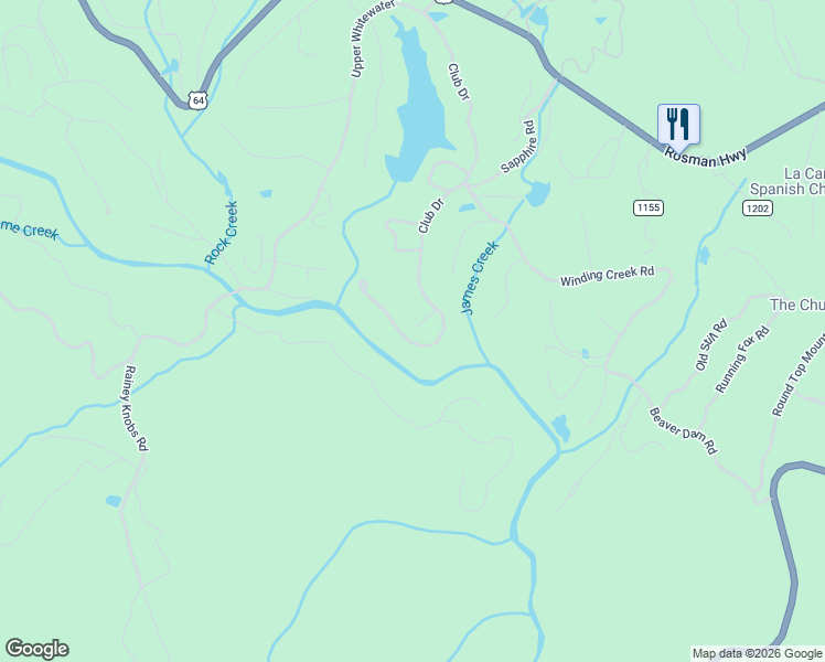 map of restaurants, bars, coffee shops, grocery stores, and more near 59 River Club Villas Drive in Sapphire