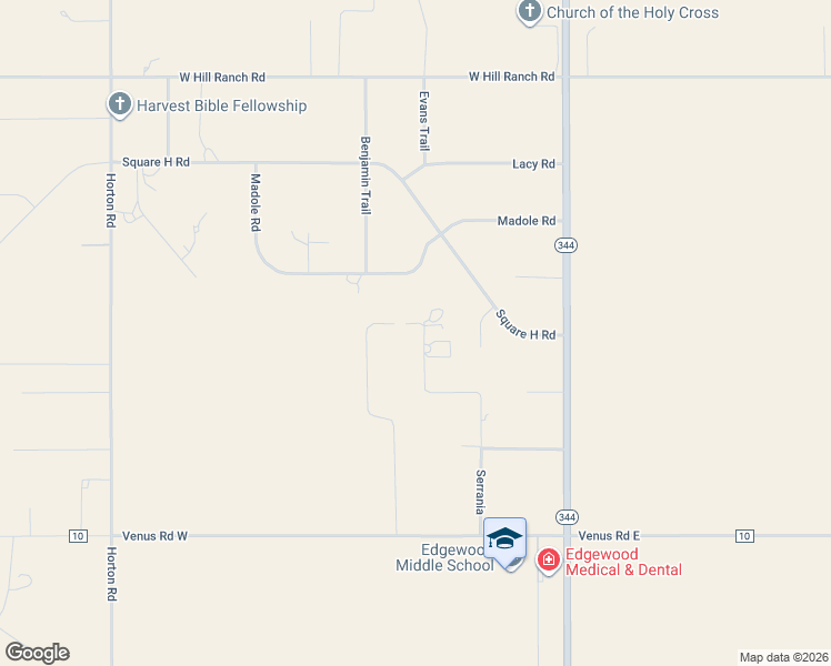 map of restaurants, bars, coffee shops, grocery stores, and more near 54 Serrania in Edgewood