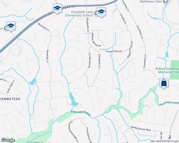 map of restaurants, bars, coffee shops, grocery stores, and more near in Matthews