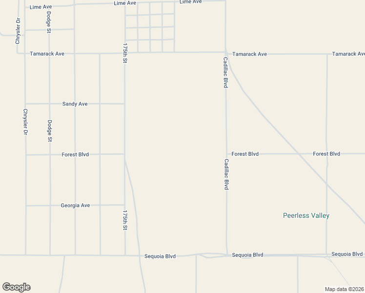 map of restaurants, bars, coffee shops, grocery stores, and more near Cadillac Boulevard in California City