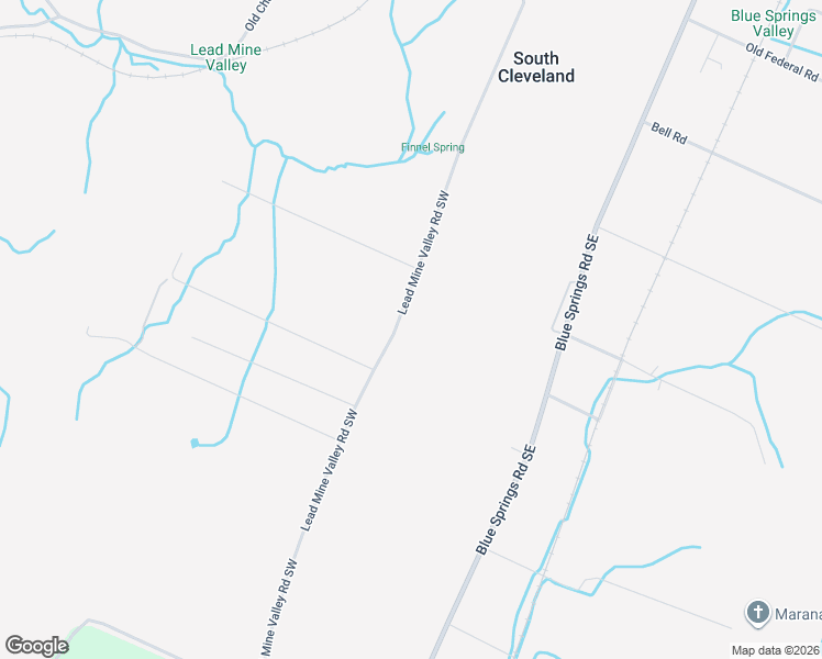 map of restaurants, bars, coffee shops, grocery stores, and more near 762 Lead Mine Valley Road Southwest in Cleveland