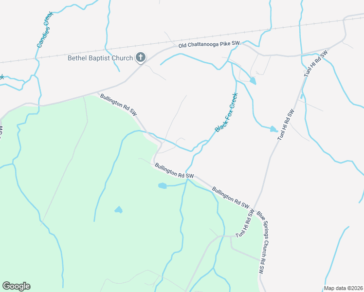 map of restaurants, bars, coffee shops, grocery stores, and more near 418 Bullington Road Southwest in Cleveland