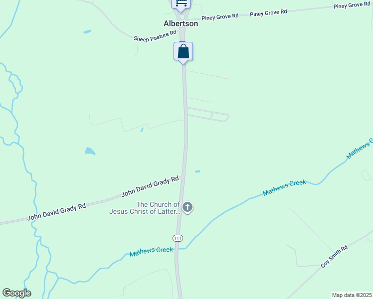 map of restaurants, bars, coffee shops, grocery stores, and more near 3625 North Carolina 903 in Albertson