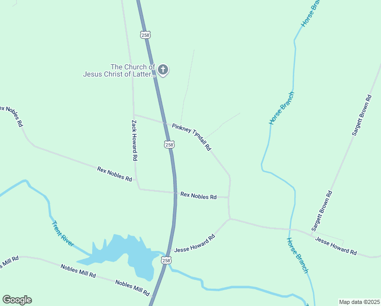 map of restaurants, bars, coffee shops, grocery stores, and more near 271 Pinkney Tyndall Road in Deep Run