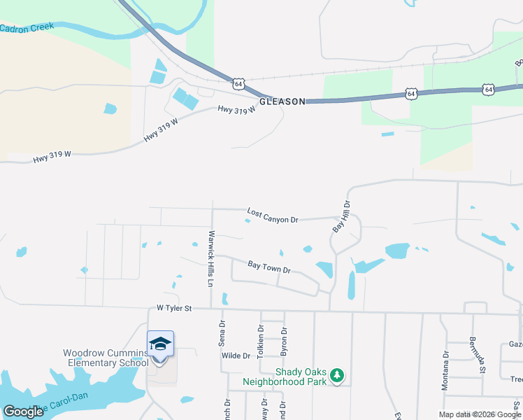 map of restaurants, bars, coffee shops, grocery stores, and more near 5260 Lost Canyon Drive in Conway
