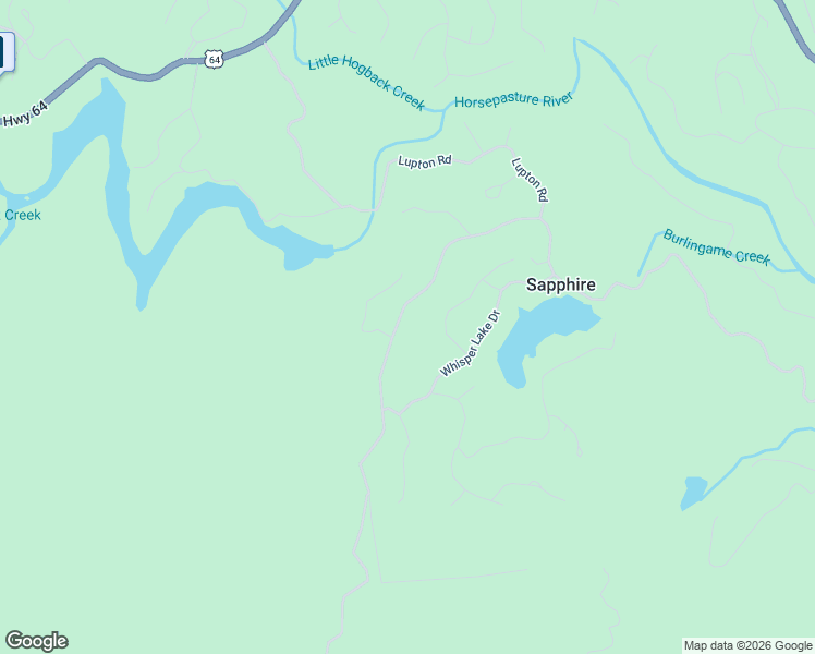 map of restaurants, bars, coffee shops, grocery stores, and more near 2601 Upper Whitewater Road in Sapphire