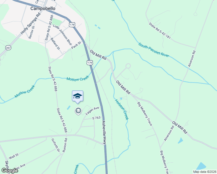 map of restaurants, bars, coffee shops, grocery stores, and more near 100 Chinaberry Lane in Campobello