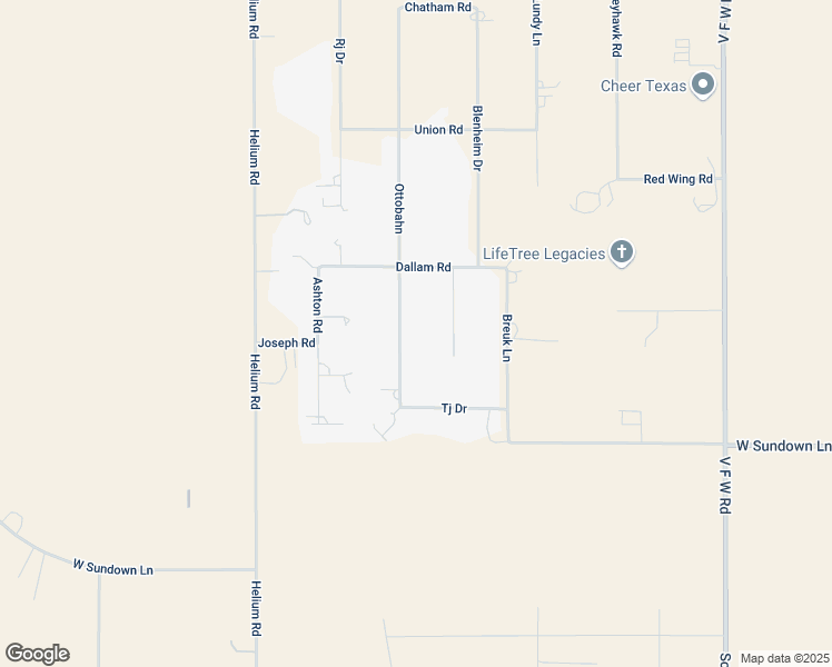 map of restaurants, bars, coffee shops, grocery stores, and more near 9810 Ottobahn in Amarillo