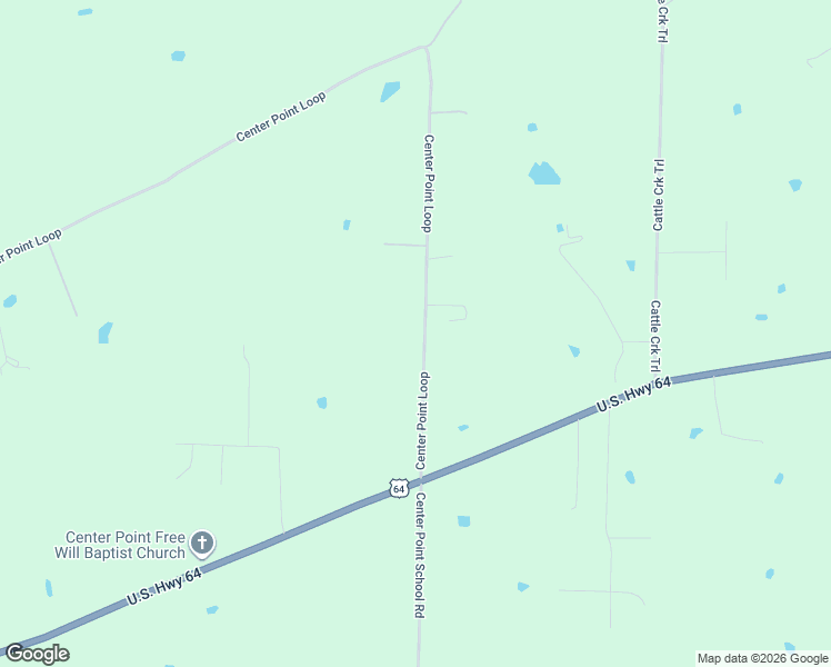 map of restaurants, bars, coffee shops, grocery stores, and more near 31 Center Point Loop in Vilonia