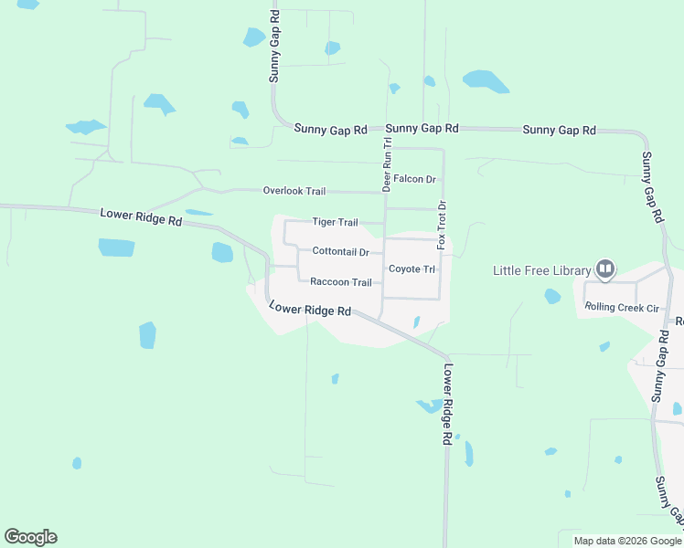 map of restaurants, bars, coffee shops, grocery stores, and more near 10 Raccoon Trail in Conway