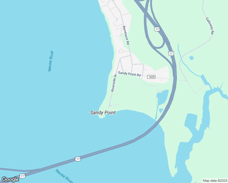 map of restaurants, bars, coffee shops, grocery stores, and more near 417 Riverside Drive in New Bern