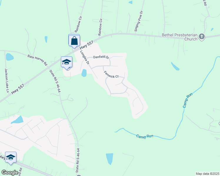 map of restaurants, bars, coffee shops, grocery stores, and more near 1521 Morning Dove Way in Clover