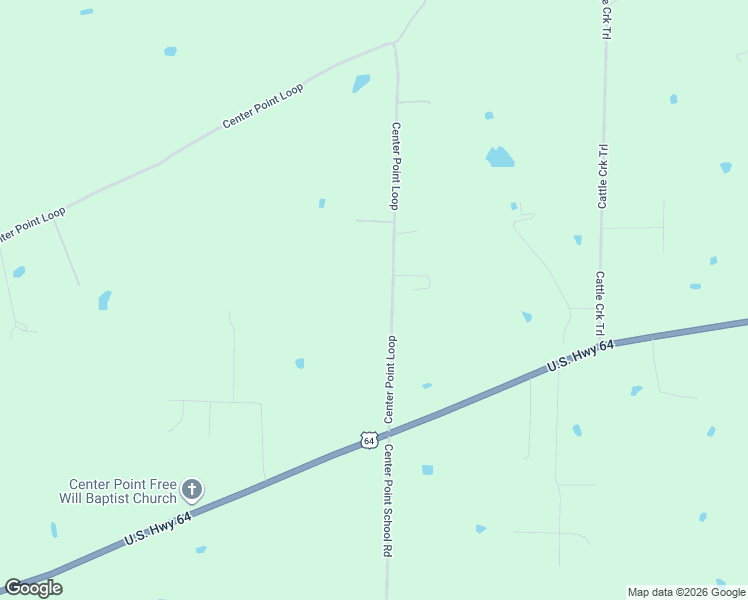 map of restaurants, bars, coffee shops, grocery stores, and more near 31 Center Point Loop in Vilonia