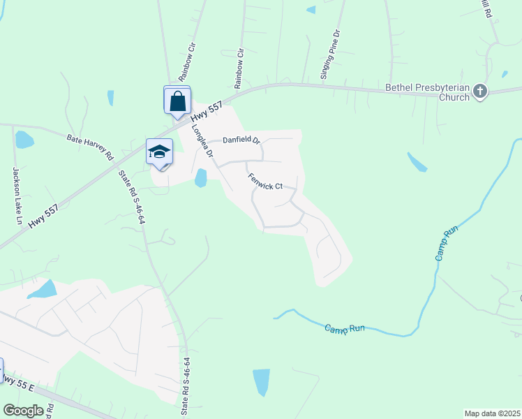 map of restaurants, bars, coffee shops, grocery stores, and more near 1521 Morning Dove Way in Clover