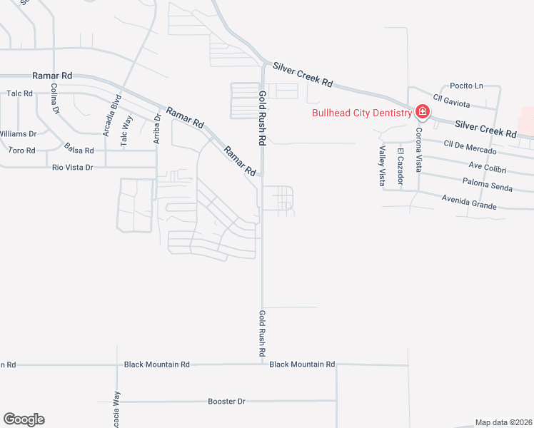 map of restaurants, bars, coffee shops, grocery stores, and more near 2030 Klondike Way in Bullhead City