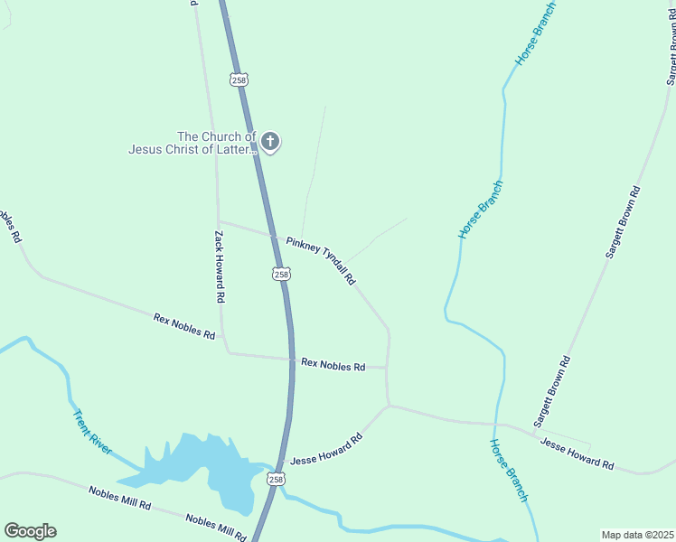 map of restaurants, bars, coffee shops, grocery stores, and more near 271 Pinkney Tyndall Road in Deep Run