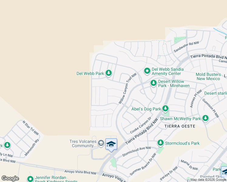 map of restaurants, bars, coffee shops, grocery stores, and more near 9228 Sugar Creek Lane Northwest in Albuquerque