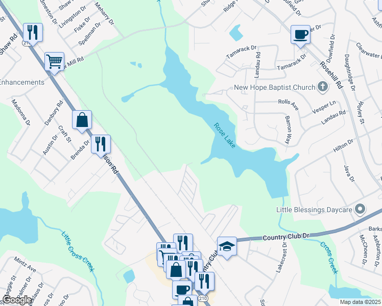 map of restaurants, bars, coffee shops, grocery stores, and more near 931 9th Street in Fayetteville