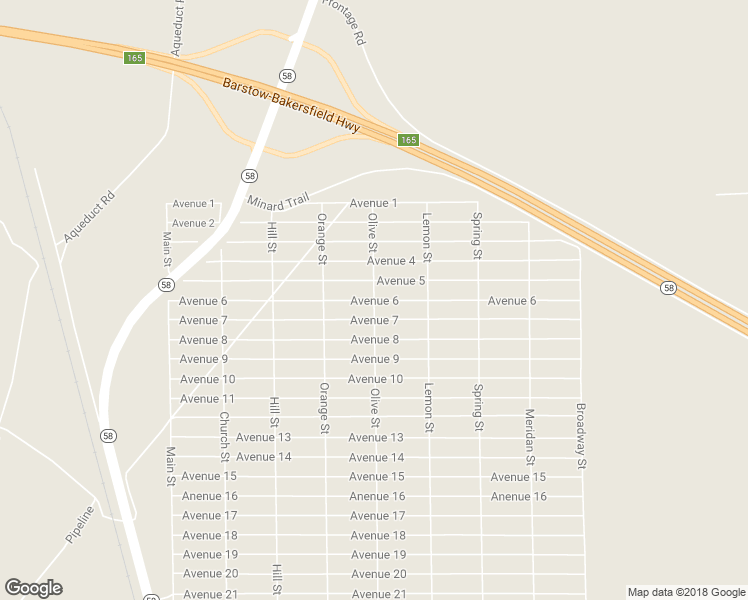 map of restaurants, bars, coffee shops, grocery stores, and more near Avenue 6 in Kern County