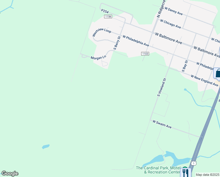 map of restaurants, bars, coffee shops, grocery stores, and more near North Ridgecrest Street in Moore County