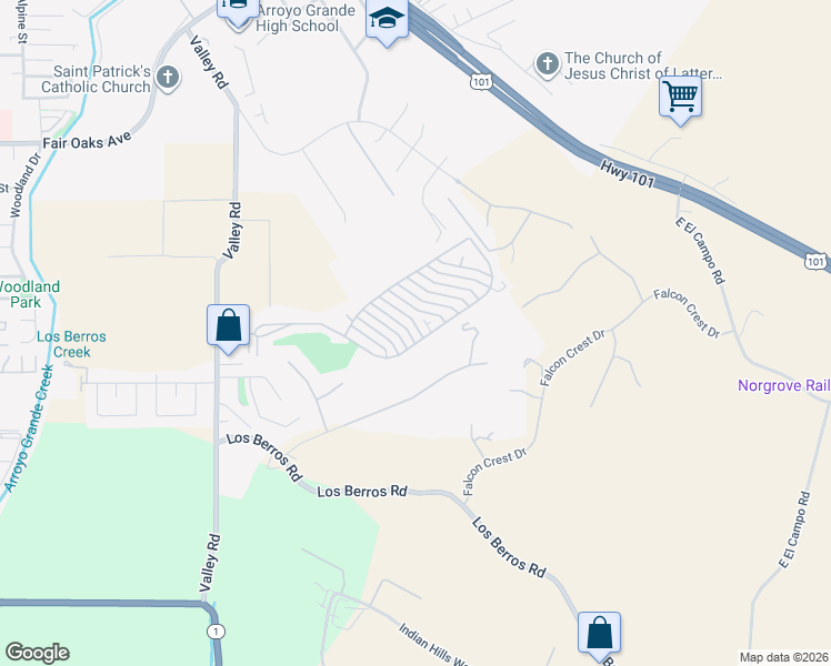 map of restaurants, bars, coffee shops, grocery stores, and more near 844 Devonshire Drive in Arroyo Grande