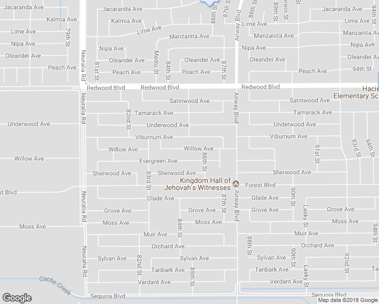 map of restaurants, bars, coffee shops, grocery stores, and more near 8500 Willow Avenue in California City