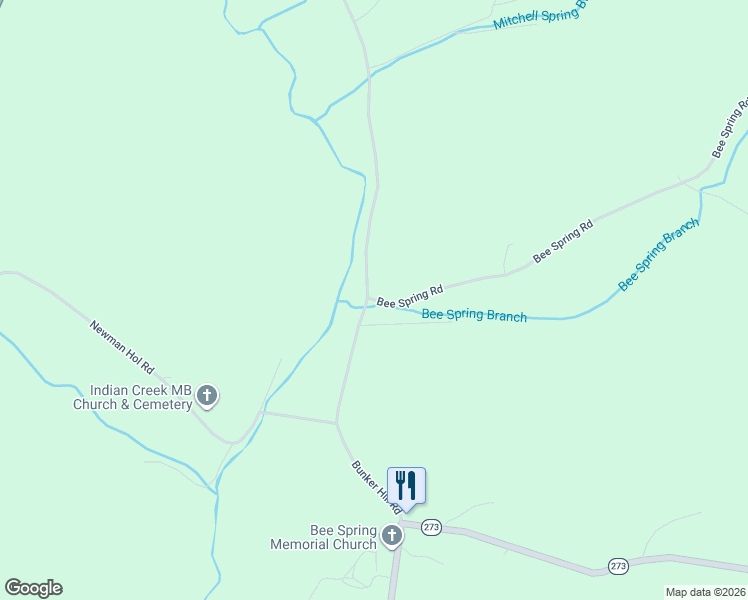 map of restaurants, bars, coffee shops, grocery stores, and more near 6756 Bunker Hill Road in Pulaski