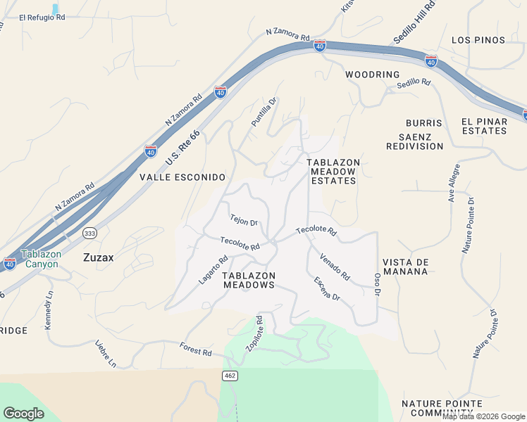 map of restaurants, bars, coffee shops, grocery stores, and more near 98 Lagarto Road in Tijeras