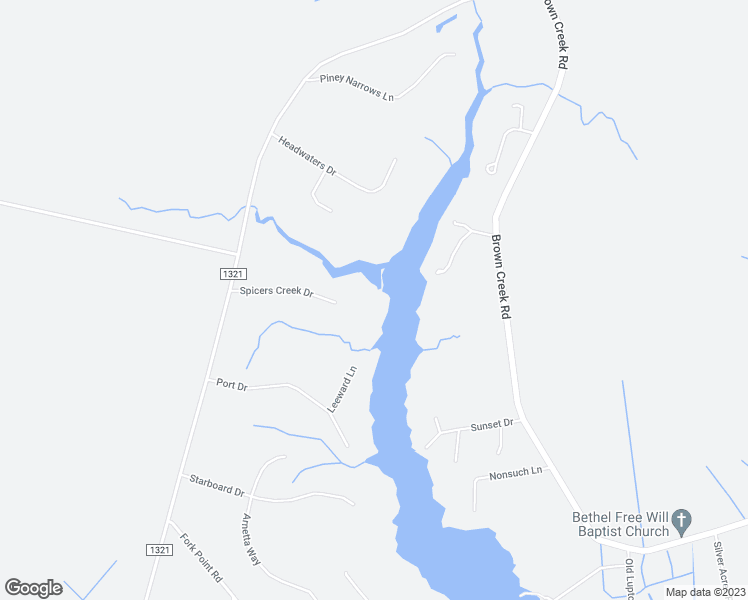 map of restaurants, bars, coffee shops, grocery stores, and more near 273 Spicers Creek Drive in Oriental