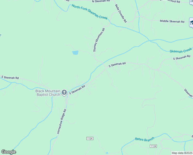 map of restaurants, bars, coffee shops, grocery stores, and more near S Skeenah Rd in Franklin