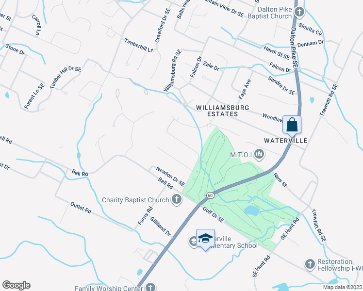 map of restaurants, bars, coffee shops, grocery stores, and more near 263 Southeast Bell Street in Cleveland