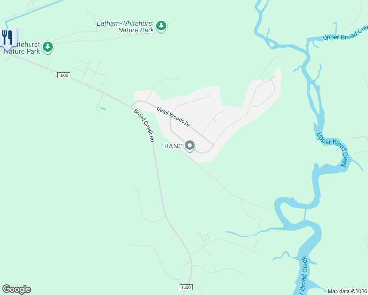 map of restaurants, bars, coffee shops, grocery stores, and more near 118 Finch Lane in New Bern