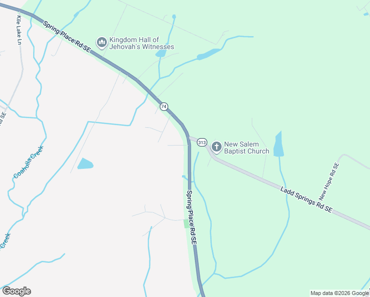 map of restaurants, bars, coffee shops, grocery stores, and more near 3442 Spring Place Road Southeast in Cleveland