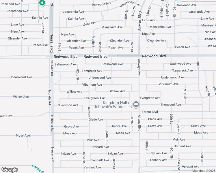 map of restaurants, bars, coffee shops, grocery stores, and more near 8472 Viburnum Avenue in California City