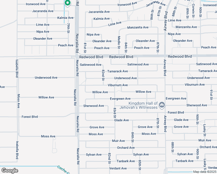 map of restaurants, bars, coffee shops, grocery stores, and more near 8248 Viburnum Avenue in California City