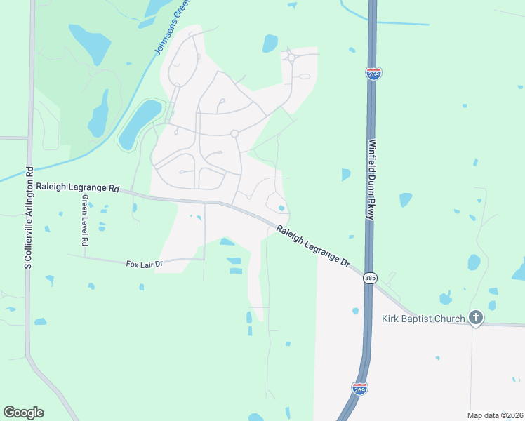 map of restaurants, bars, coffee shops, grocery stores, and more near 12579 Tiempo Lane in Collierville