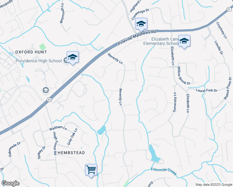 map of restaurants, bars, coffee shops, grocery stores, and more near 811 Arborfield Drive in Matthews