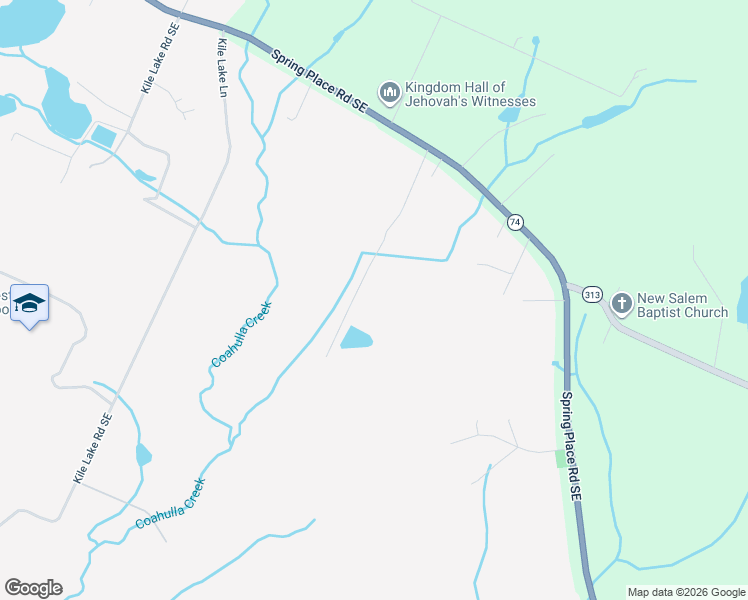 map of restaurants, bars, coffee shops, grocery stores, and more near 3162 Spring Place Road Southeast in Cleveland