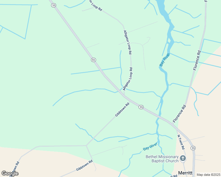 map of restaurants, bars, coffee shops, grocery stores, and more near 18882 North Carolina 55 in Merritt