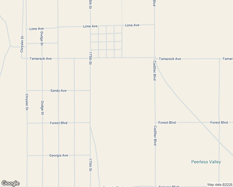 map of restaurants, bars, coffee shops, grocery stores, and more near Cadillac Boulevard in California City