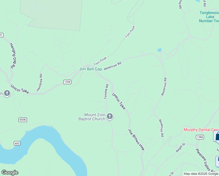 map of restaurants, bars, coffee shops, grocery stores, and more near 1835 Joe Brown Highway in Murphy