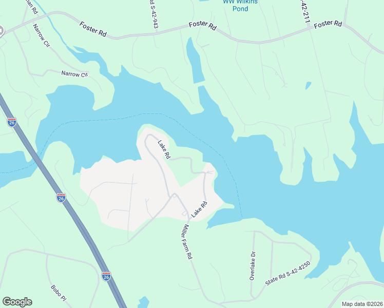 map of restaurants, bars, coffee shops, grocery stores, and more near 347 Lake Road in Inman